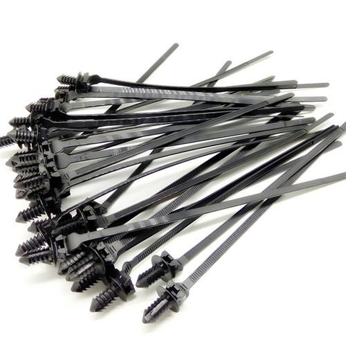 Black 50pcs tie wraps - black,