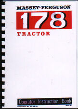 Massey Ferguson "178" Tractor Operator Instruction Manual Book