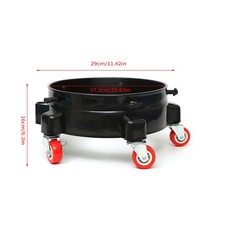 1-Rolling Bucket Dolly For Car Washing Easy Push Drum Dolly With 5 Swivel UHMA