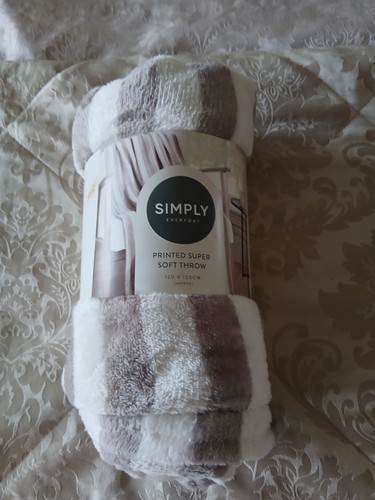 New cream and brown throw - cream,