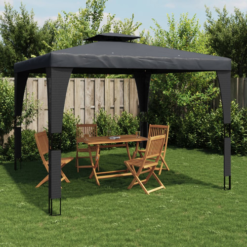 Gazebo anthracite steel - gazebo,