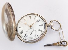 1868 SILVER CASED FULL HUNTER FUSEE POCKET WATCH READ & CO CAMBRIDGE WORKING