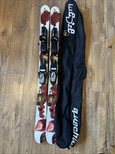 Wedze Quechua Kids/Youth Skis 125 cm with Bindings & Carrier Bag VGC 