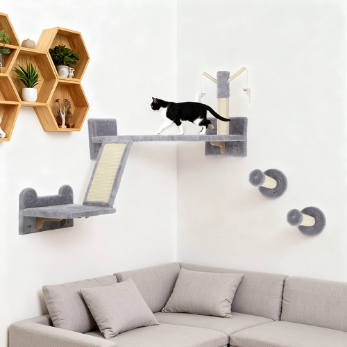 Cat climbing frame set corner - cat,