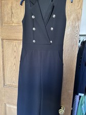 Black Cropped Trouser Suit