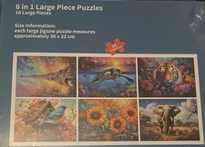6 In 1 Large Piece Puzzles -