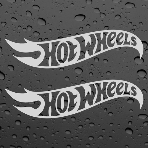 Hotwheels white graphics - x2,