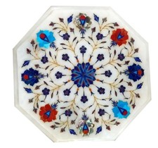 12" White Marble Table Top