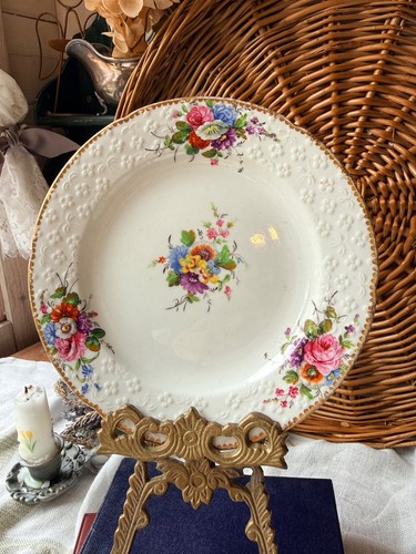Antique spode floral cabinet - antique,