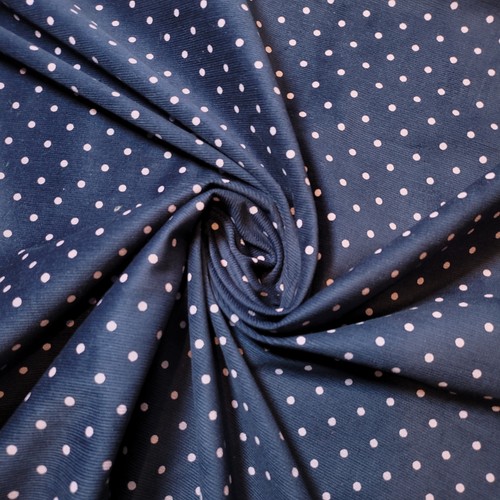 Navy pea polka corduroy baby - navy,