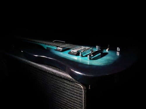 Custom blue electric guitar - custom,