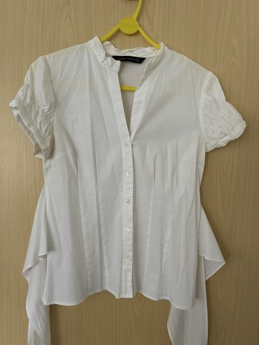 Zara women white - white, cotton