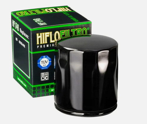 Hf174b black oil filter - black, harley
