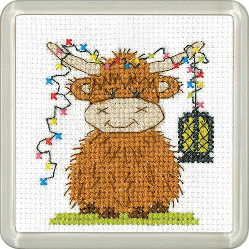 Highland lantern coaster - (cow),