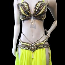 Custom Green Crystal Belly