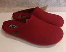 HAFLINGER Pure New Wool Womens Slippers Clogs Red EU38 UK5 NEW WITHOUT BOX