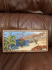 Ceramic Terracotta Enamelled Wall Hanging Plague Tile Fuerteventura Souvenir