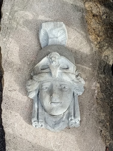 Concrete goddess minerva face - minerva,