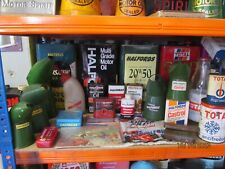 VINTAGE,  HALFORDS CLASSIC MOTOR  OIL CAN ,  20W-50  EMPTY ONE GALLON..