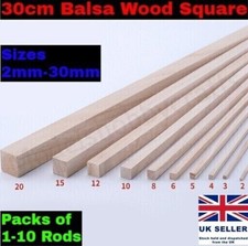 30cm Wooden Square Rod Bar