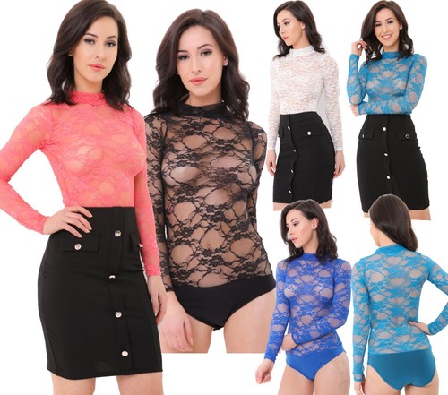 Womens lace bodysuit ladies - lace,