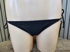 Sheridyn Fisher Ladies Sandra Side Tie Swim Brief Swimwear size 8 Colour Black
