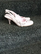 New Look Ladies Kitten Heel Shoes Size 3 Pink Patient Leather.