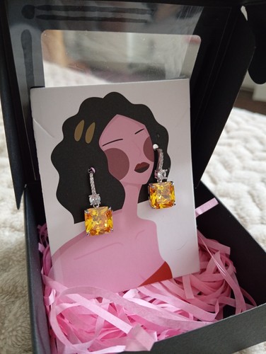 Sparkling amber crystal drop - sparkling,