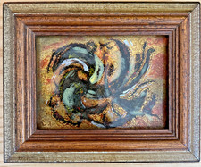 Enamel on Copper Abstract