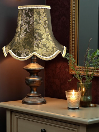Dark bronze paisley table - dark,