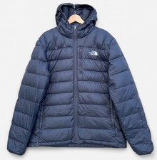 The North Face 550 Men's Dark Grey Black Hooded Down Jacket - XL