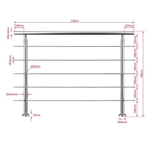 Stainless steel handrails