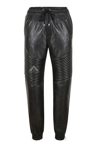 Men real leather trousers - real,