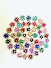50! Flower Embellishments to Stick or Sew on Fabric or D I Y  Card Crafts