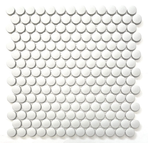 White penny round matte finish - penny,