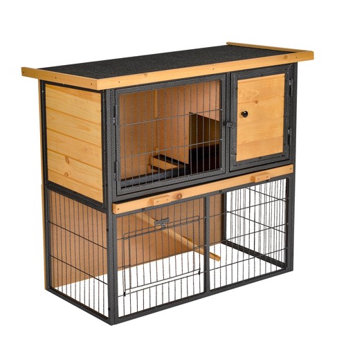 Double rabbit hutch outdoor - double,