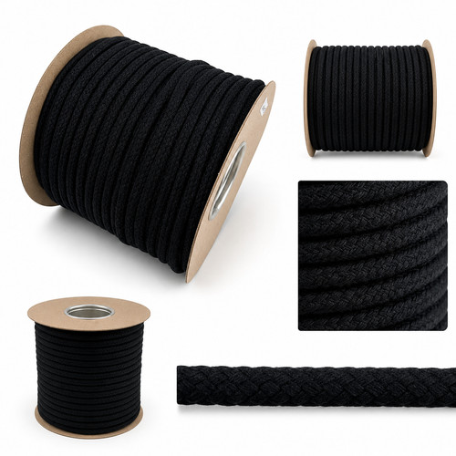 6mm 12mm black magic cord - 12mm,