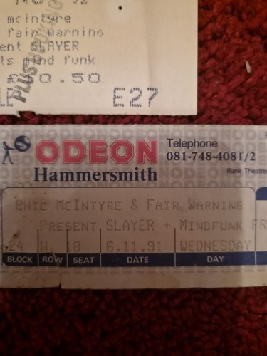 Slayer concert tickets 2 - concert,