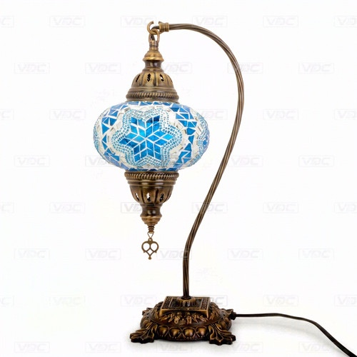 Blue turkish mosaic table - blue,