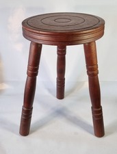 Vintage Oak 3 Legged Stool