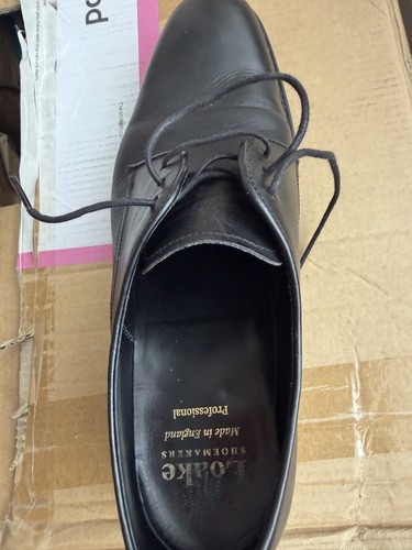 Loake black leather derby - loake,