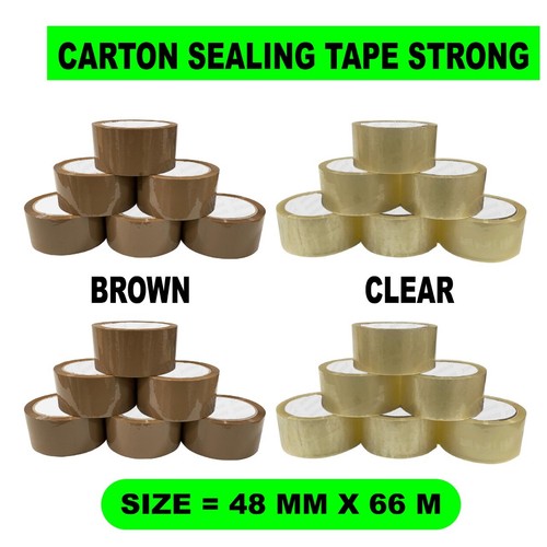 Strong brown clear tape - strong,