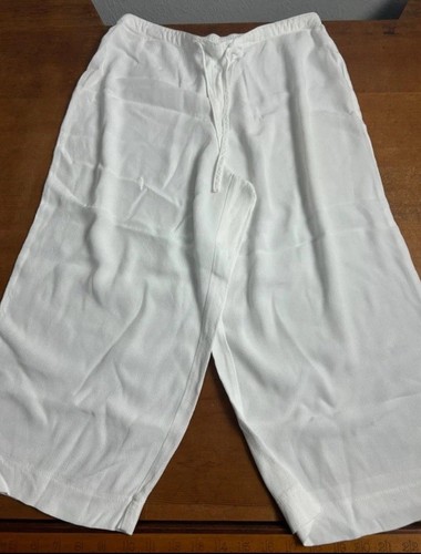 Ladies white cropped - m&s,