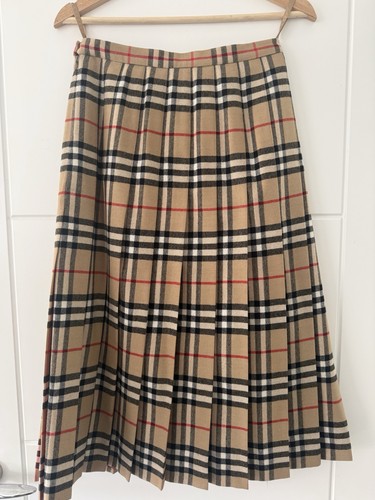 Vintage burberry pleated - vintage, skirt