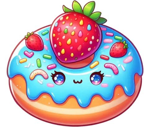 Valentine day donut wall art - day,
