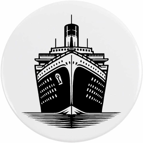 Passenger ship button pin - 'passenger, ship'