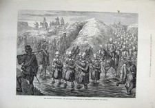 Original Old Antique Print