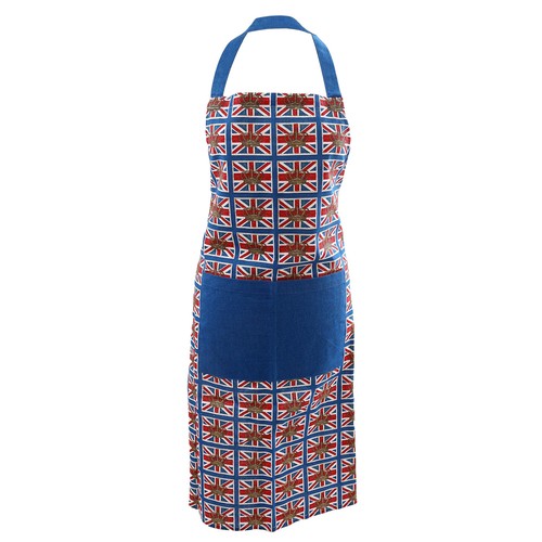 Apron cotton red blue - apron,