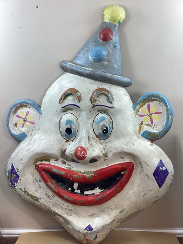 Vintage circus clown - vintage, face