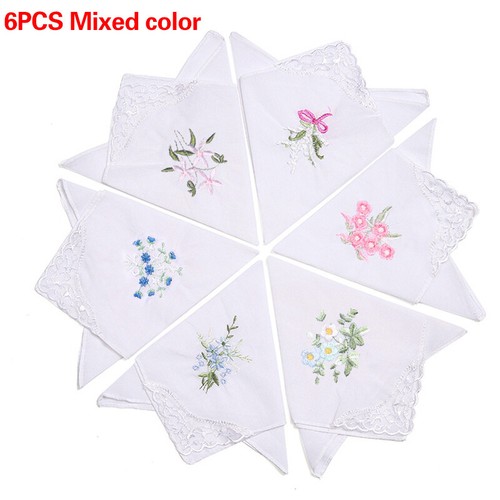 Pack ladies handkerchiefs - 6,